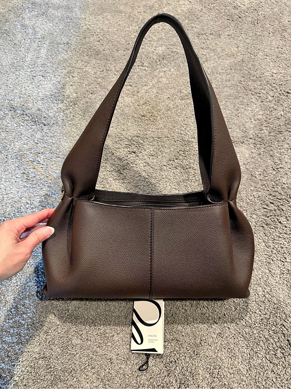 Polène Neuf East West Shoulder Bag in Ebony